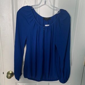 Karen Kane blue long sleeve shirt size XS